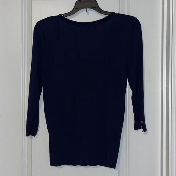 ⚡️ 3 for $20 ⚡️ New York & Company 7th Avenue Midnight Blue Cardigan - Picture 6 of 10
